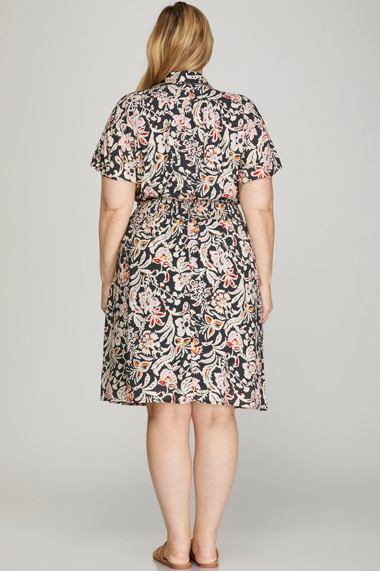 Gretchen Floral Dress Plus