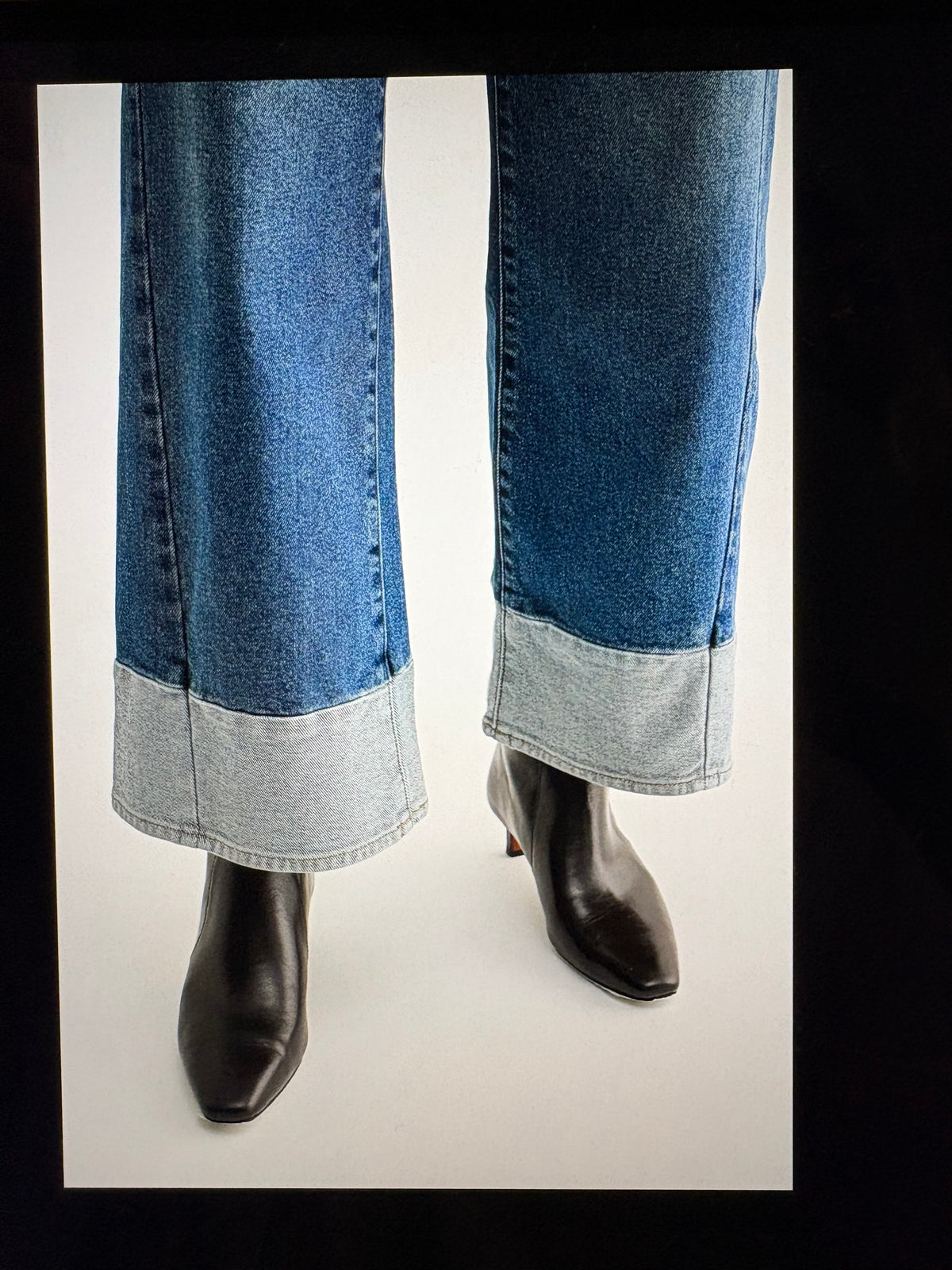 Two Toned Hem Slim Wide