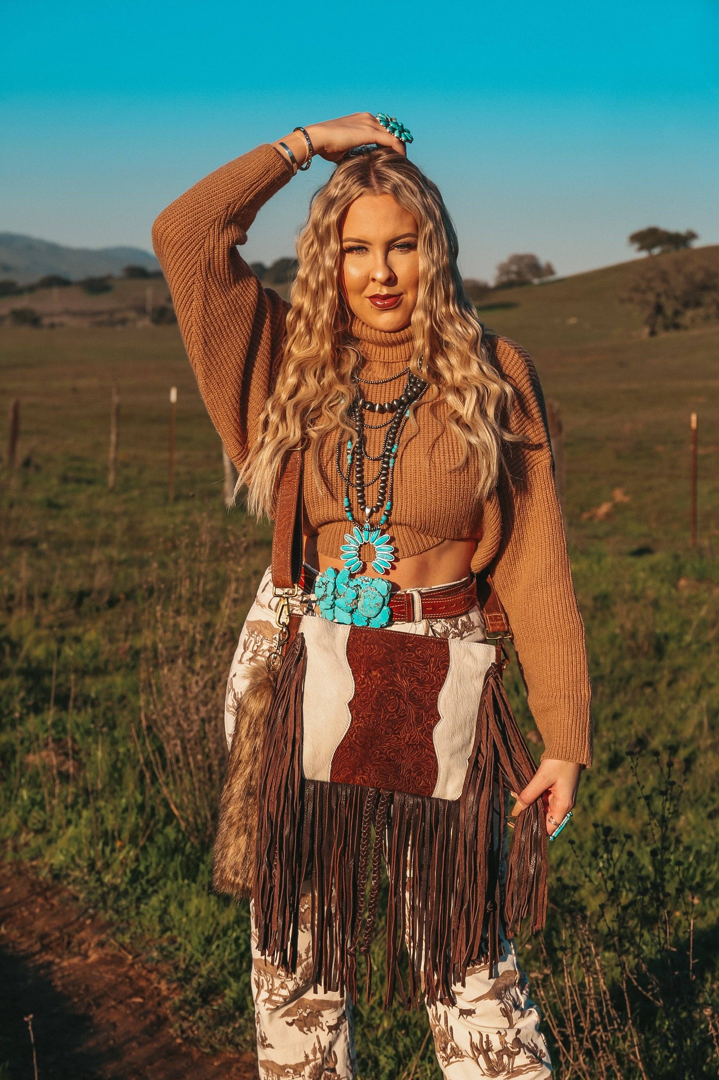 The Original Beth Marie Cowhide Leather Purse