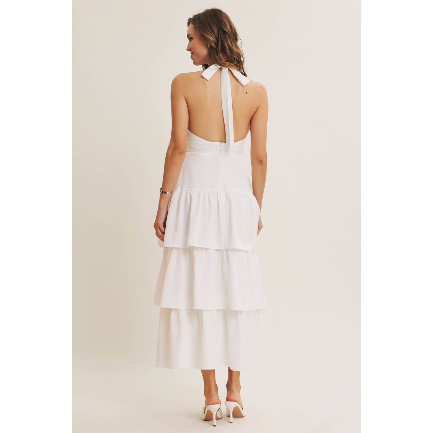 CASCADE RUFFLES DRESS