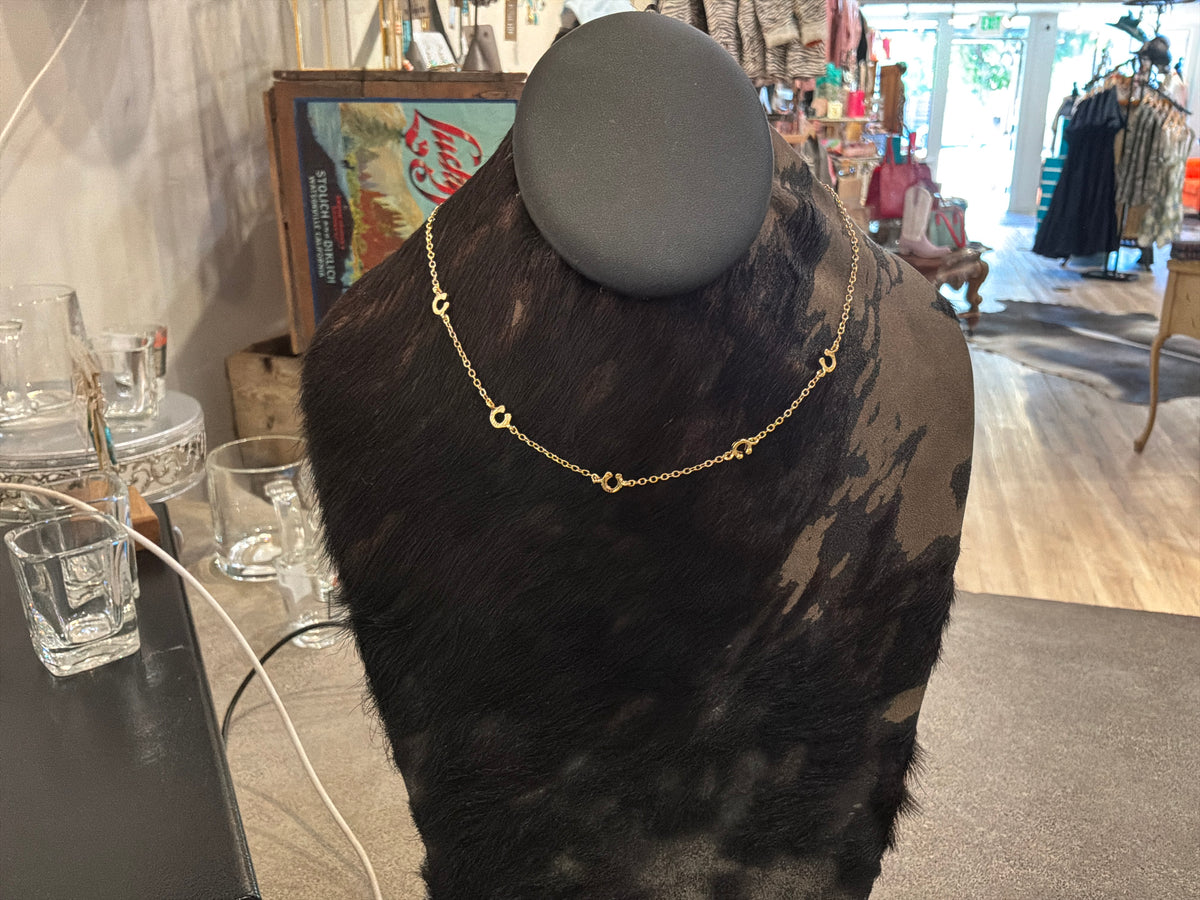 West & Co 18K Gold Plated Horseshoe Necklace