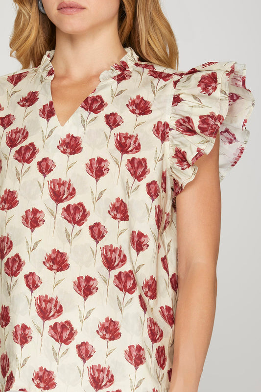 Flirty Floral Top