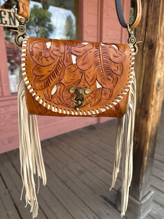 Juan Antonio Small Tooled crossbody