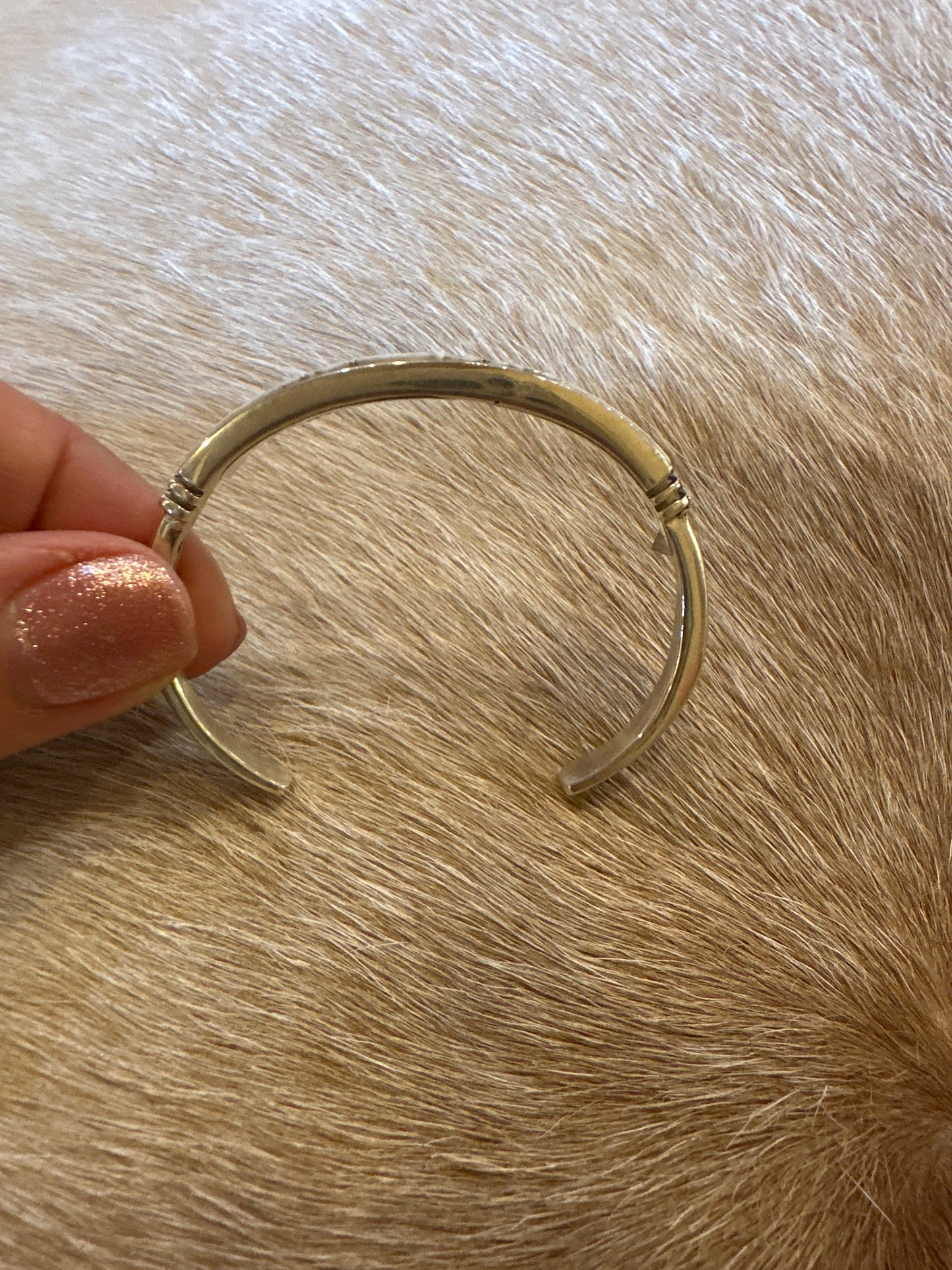 White Buffalo Inlay Bracelet