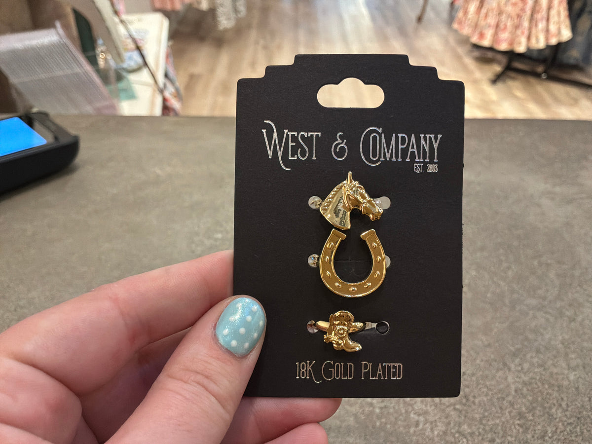 West & Co 18K Gold Plated Rings Set