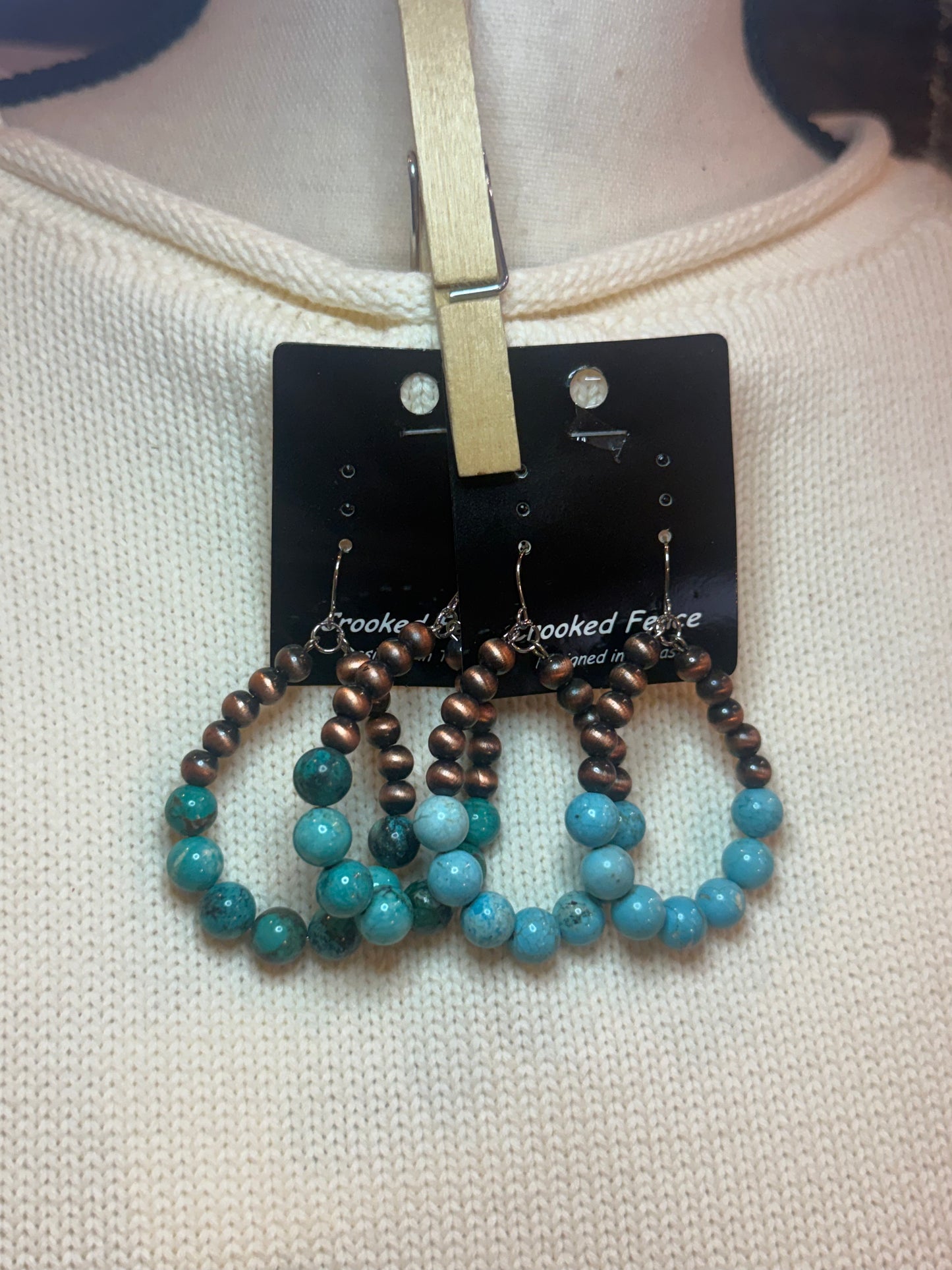 Bronze & Turquoise Earrings