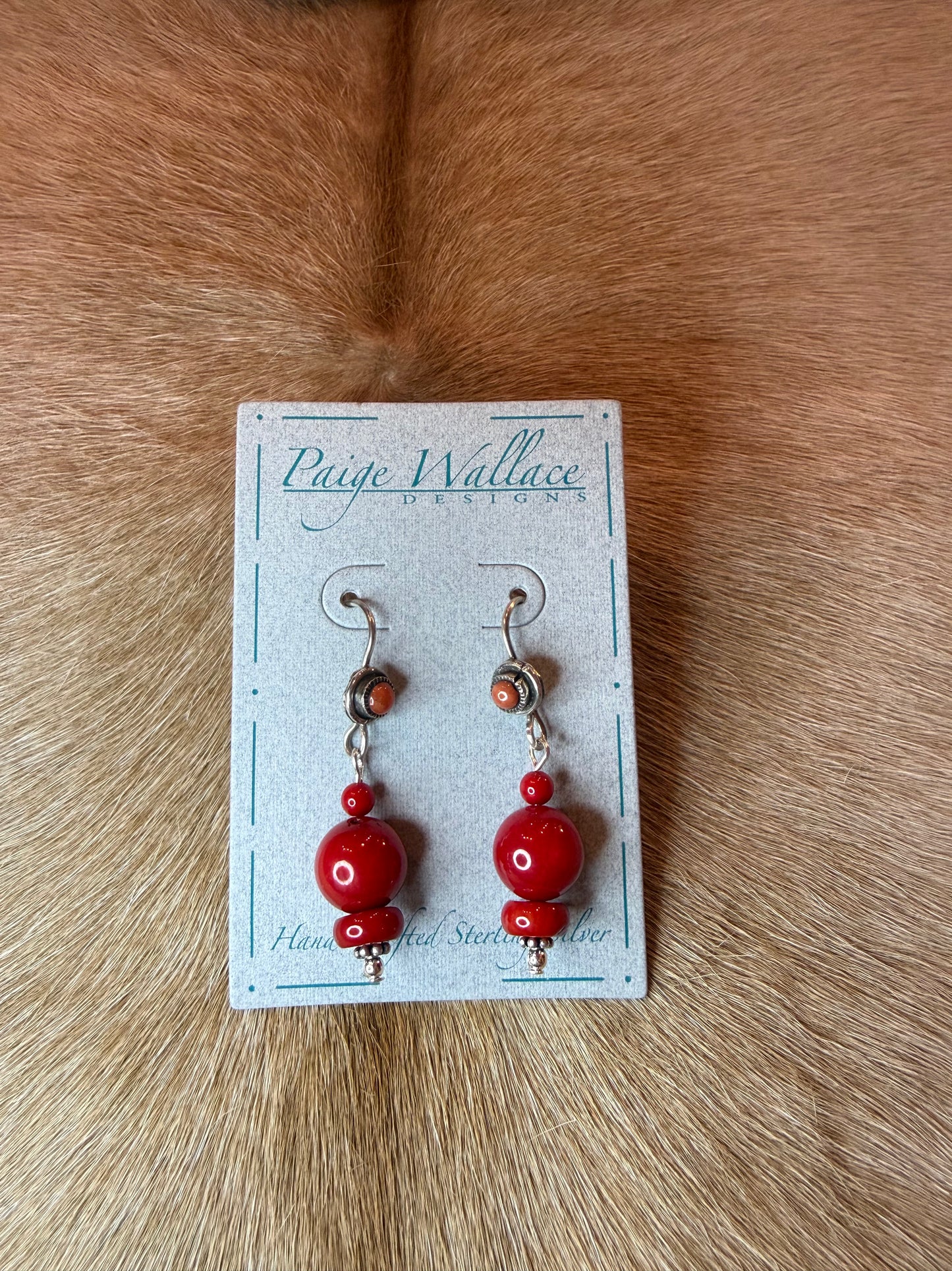 Paige Wallace Red Earrings