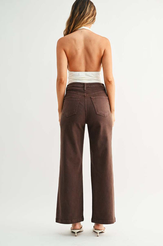 Corduroy Mini Patch Pocket Wide Leg