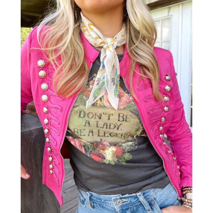 Hot Pink Military Jacket