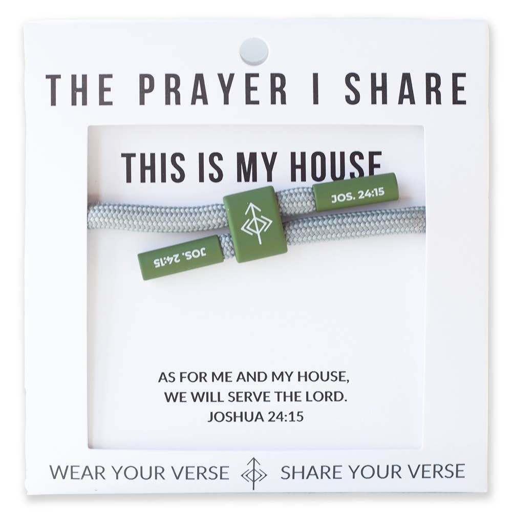 THIS IS MY HOUSE Bracelet, Christian Cord Bracelet
