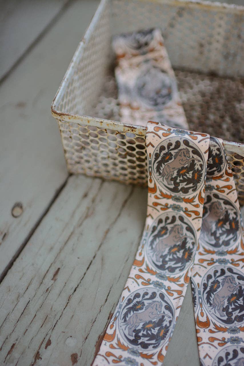 Bloomin' Bronc Western Cowgirl Silk Twilly - Giftable For Her