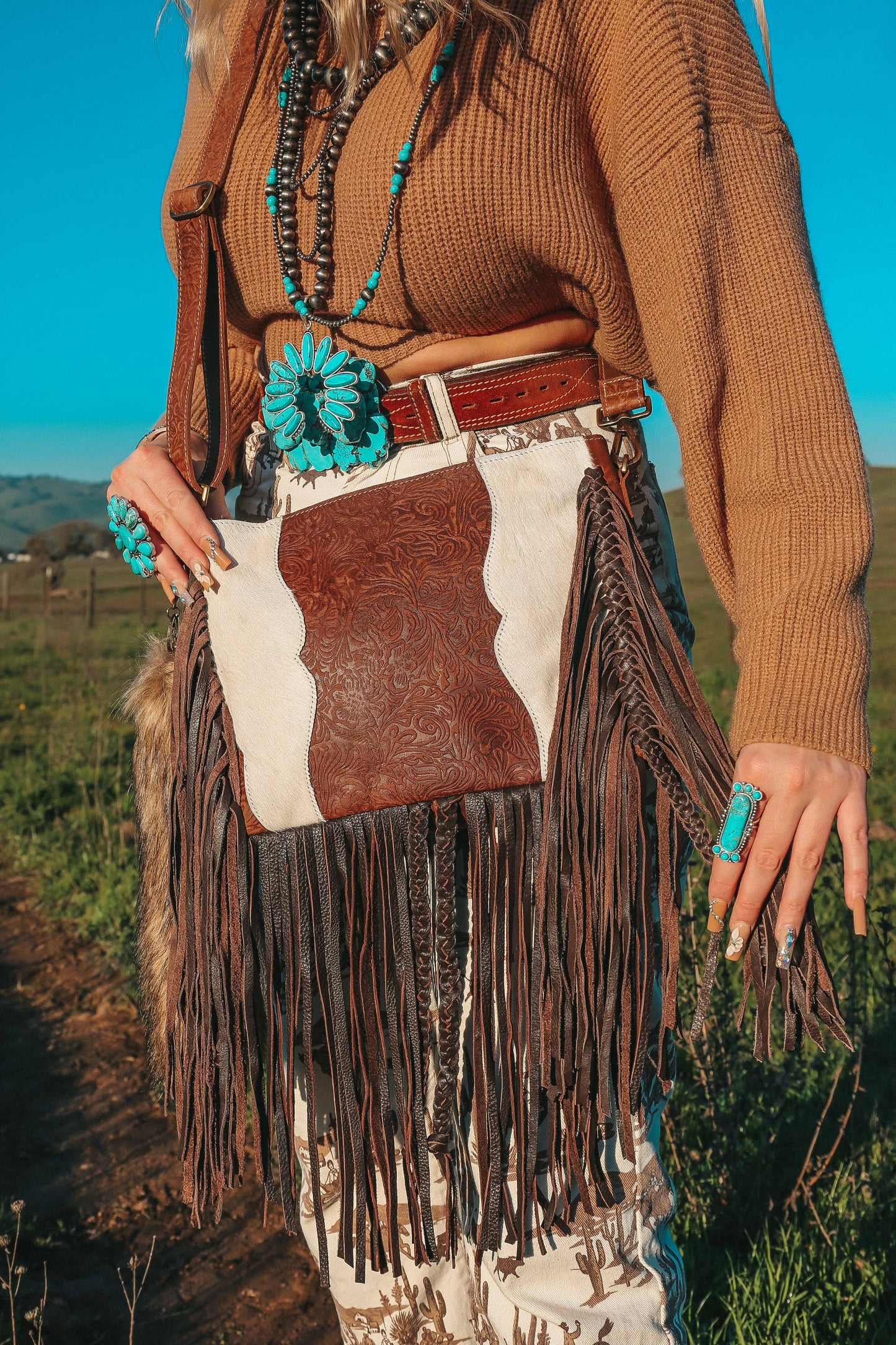 The Original Beth Marie Cowhide Leather Purse