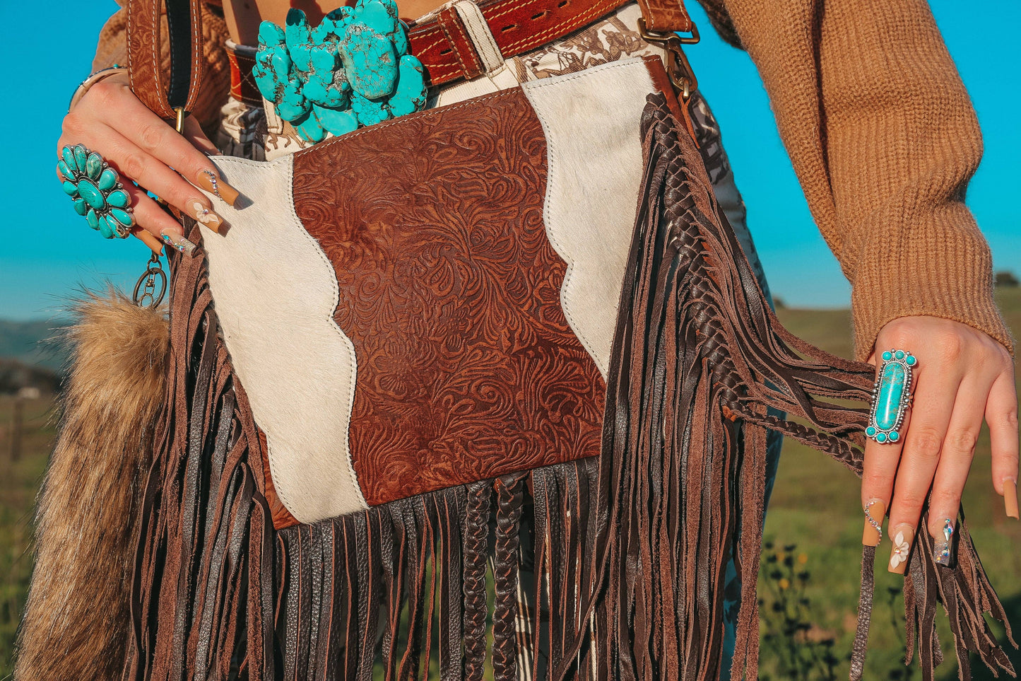 The Original Beth Marie Cowhide Leather Purse