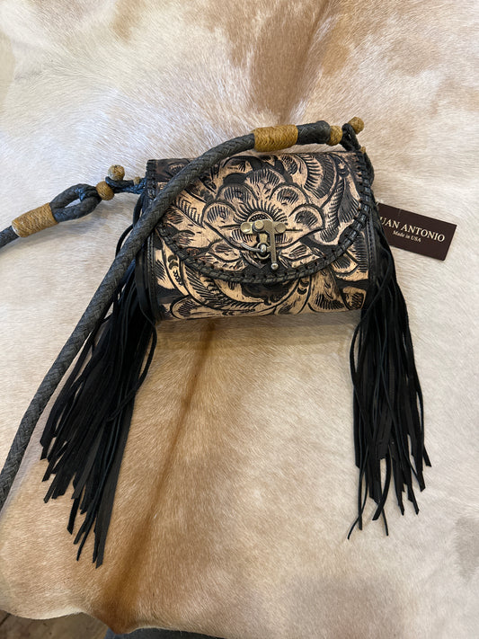 Hand Painted Juan Crossbody w/ Long Horse Reign Strap