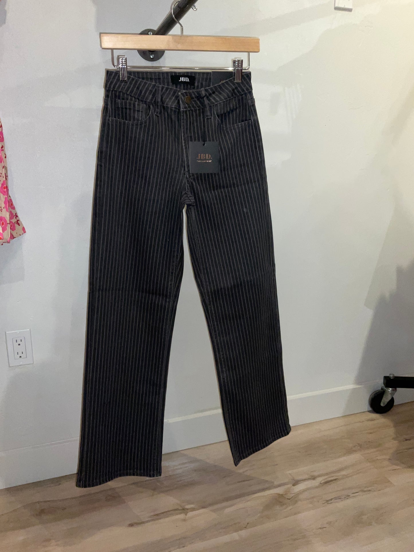 Grey Stripe Denim