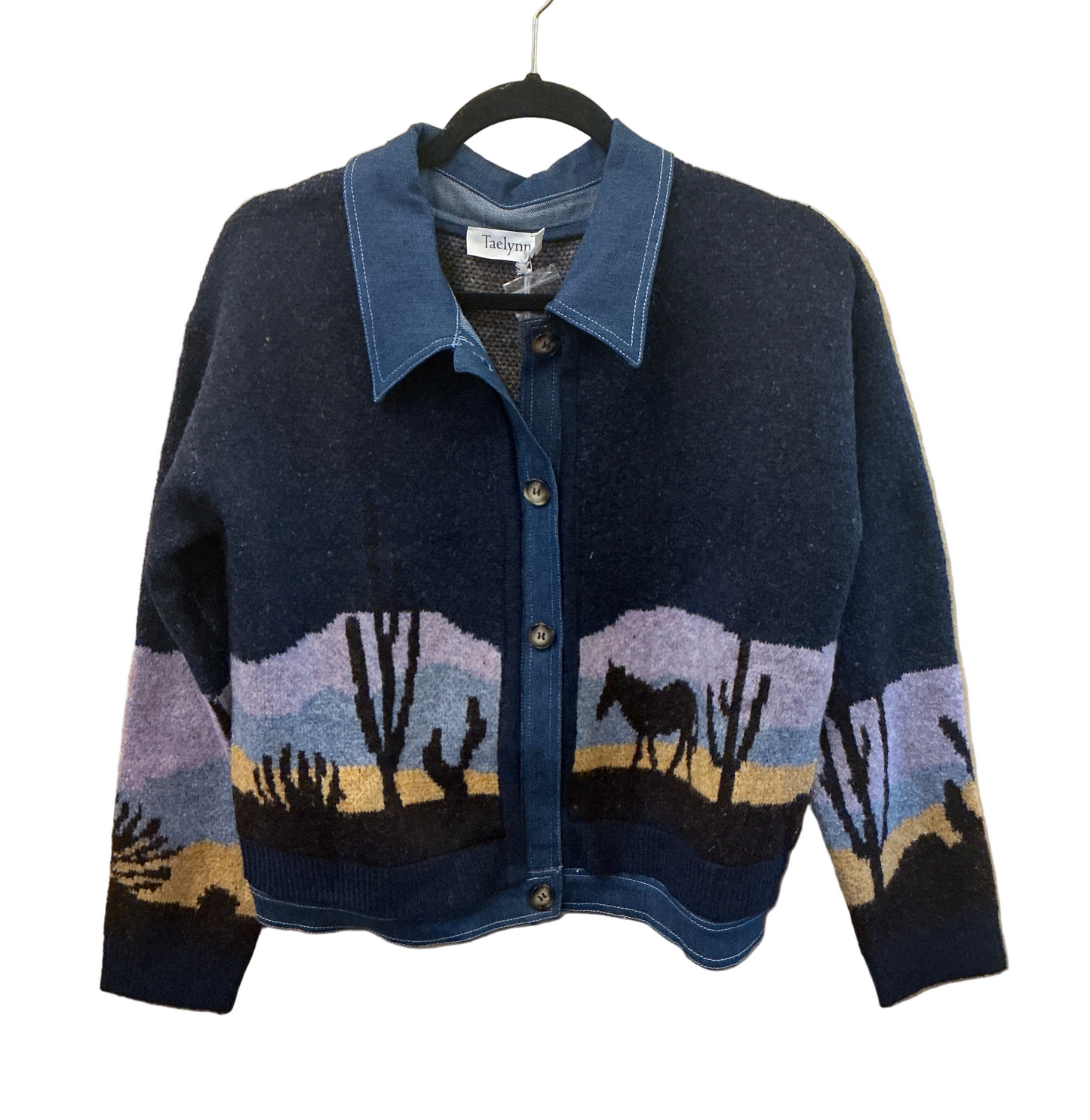 Navy Blue Sweater Jacket