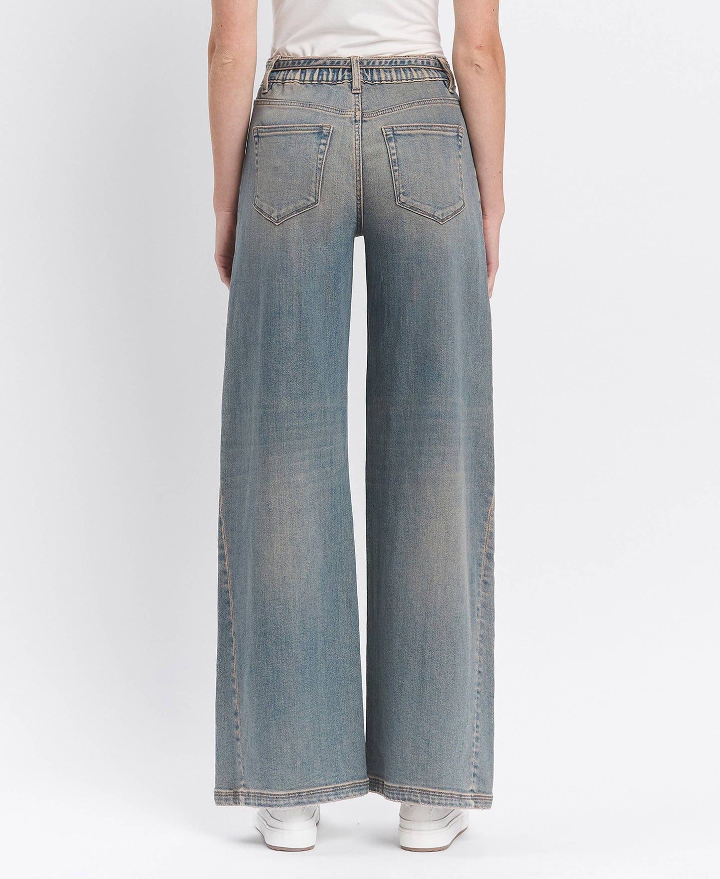 HIGH RISE TIE JEANS