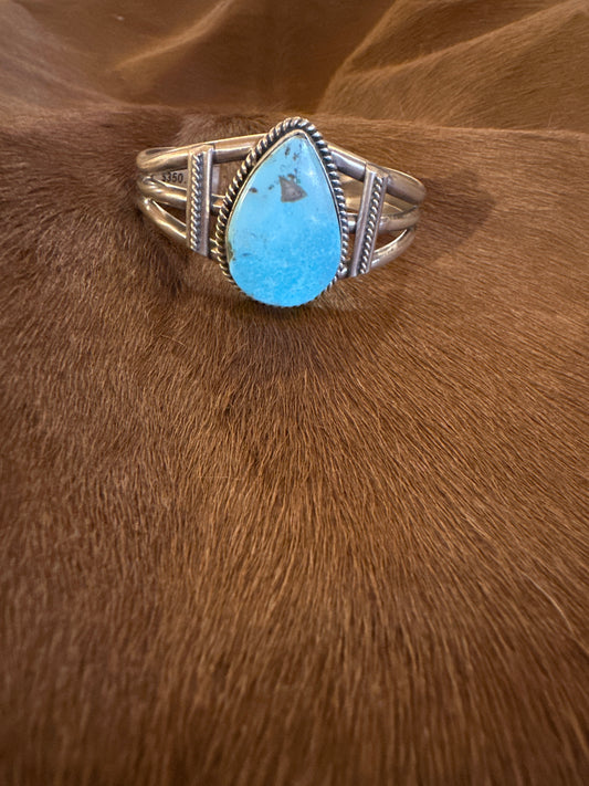 Turquoise Teardrop Cuff