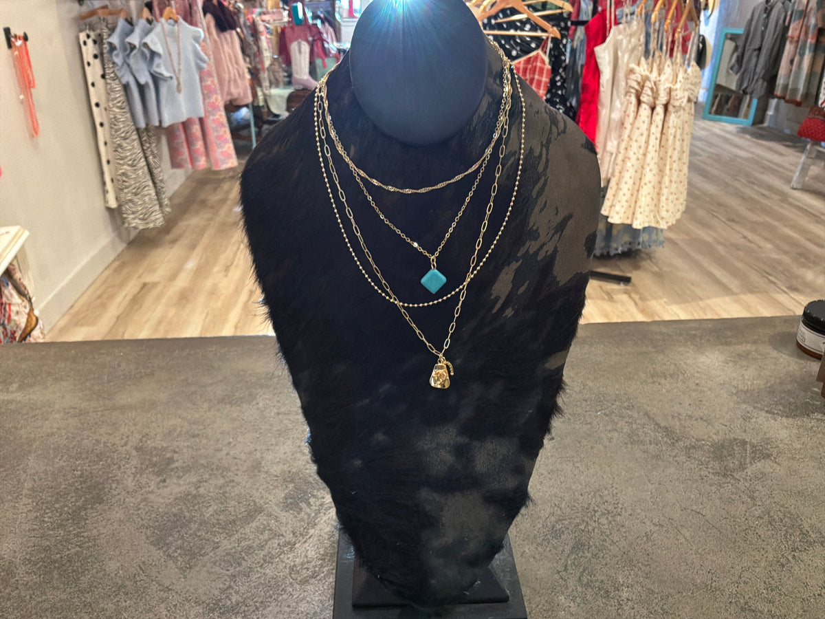 West & Co layered necklace w/ Western Charms