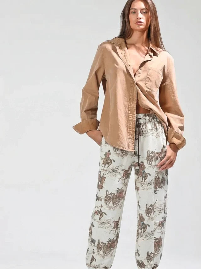 Horse Printed Sweatpants