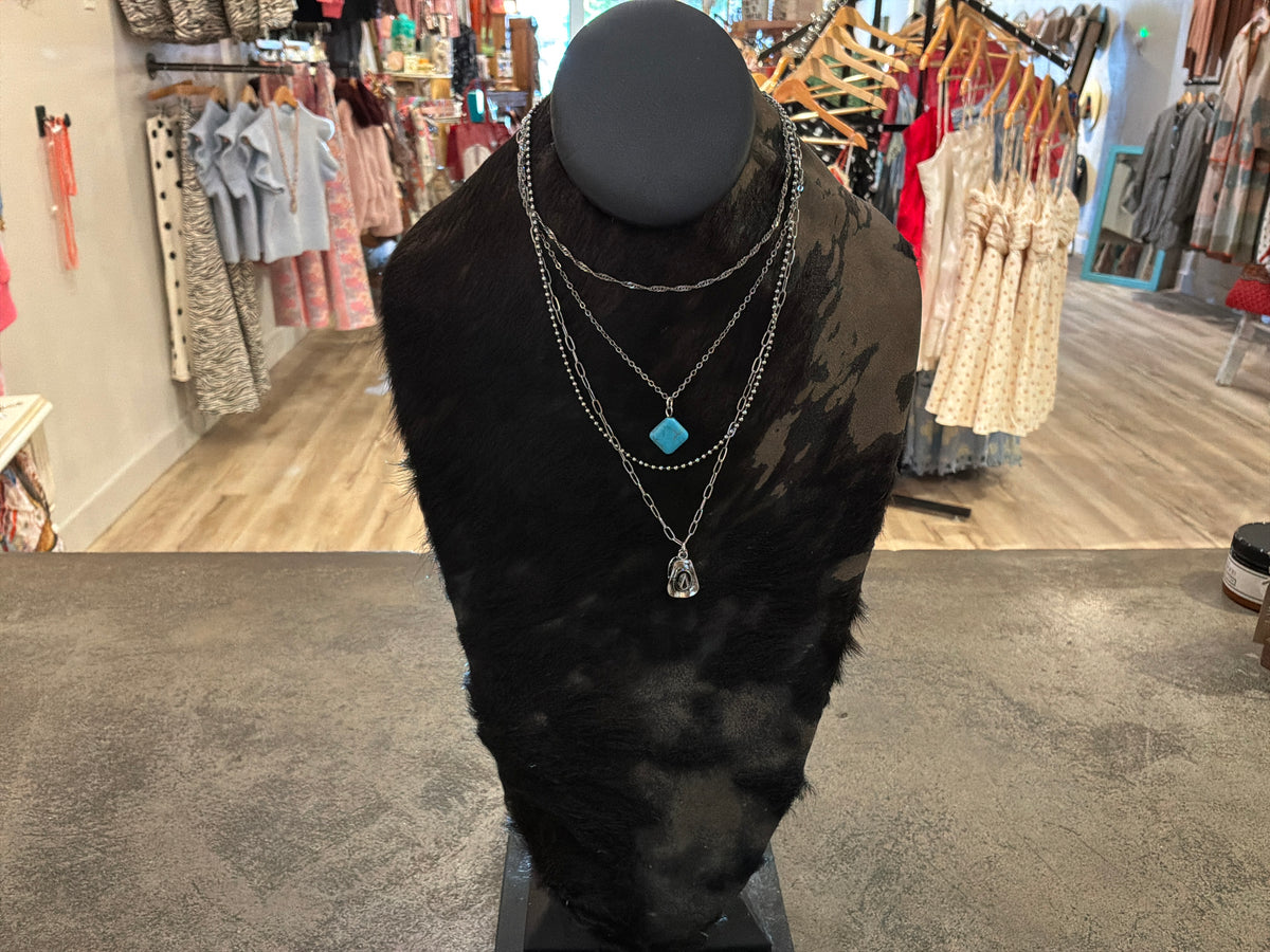 West & Co layered necklace w/ Western Charms