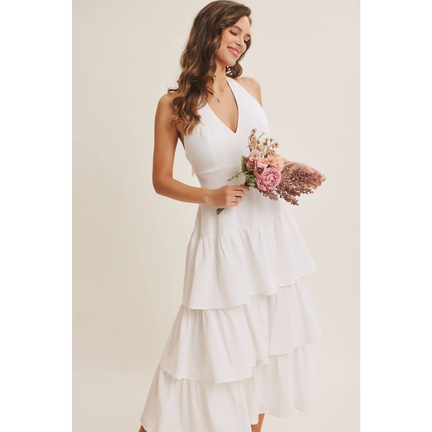 CASCADE RUFFLES DRESS