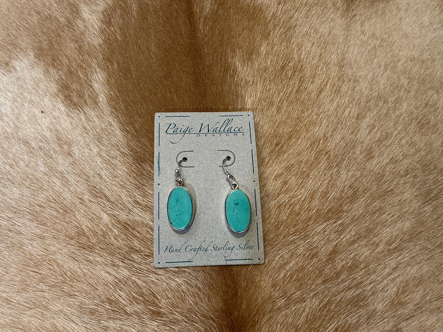 Paige Wallace Earrings Turquoise Ovals