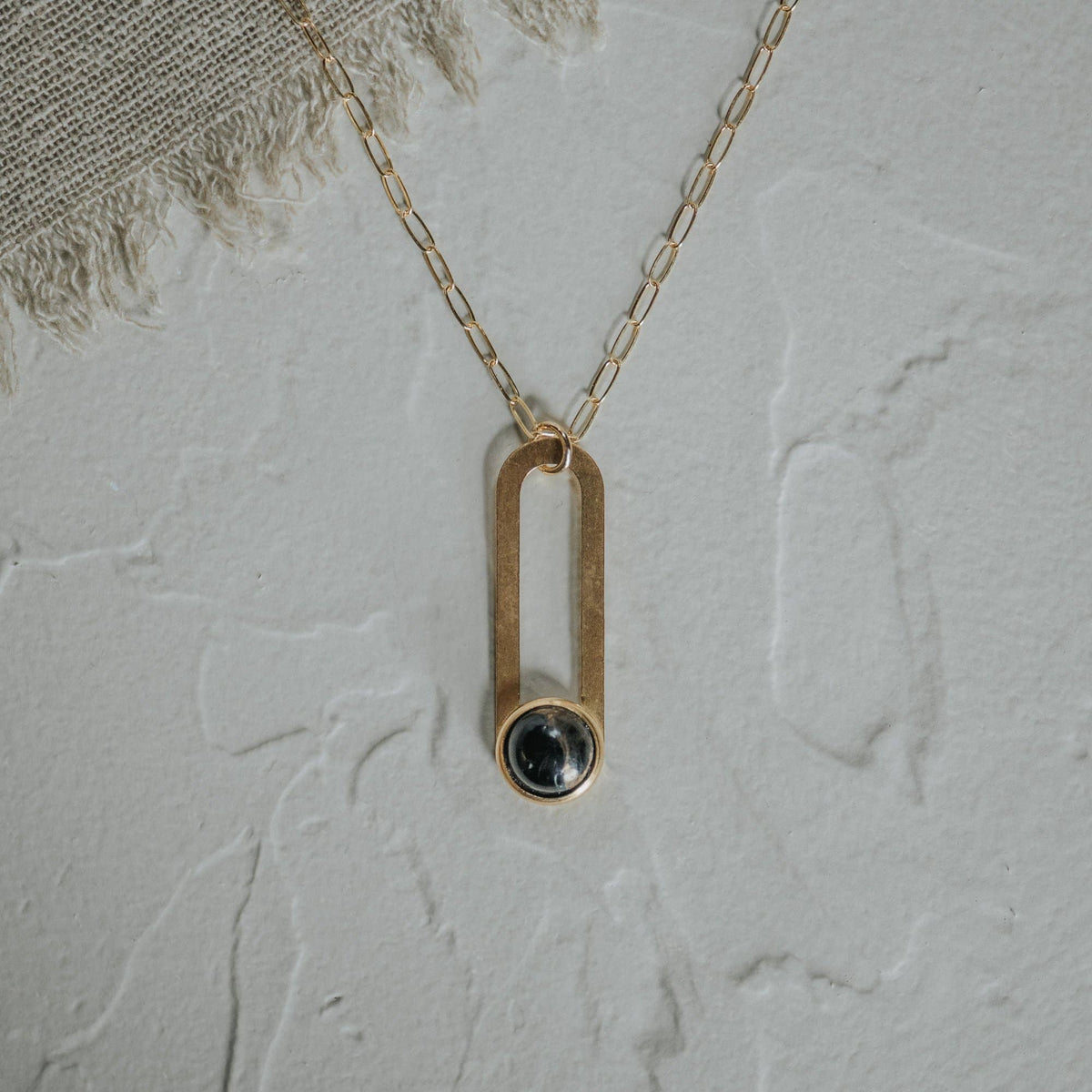 Gulch Necklace // Copper Obsidian // Demi-Fine Gold