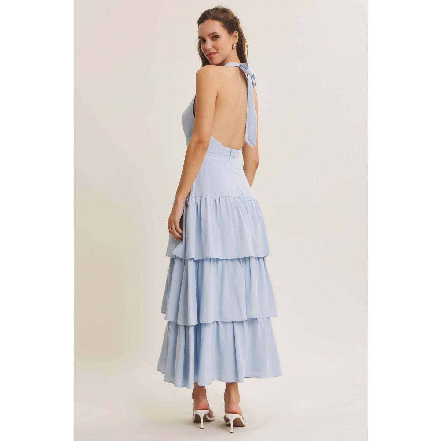 CASCADE RUFFLES DRESS