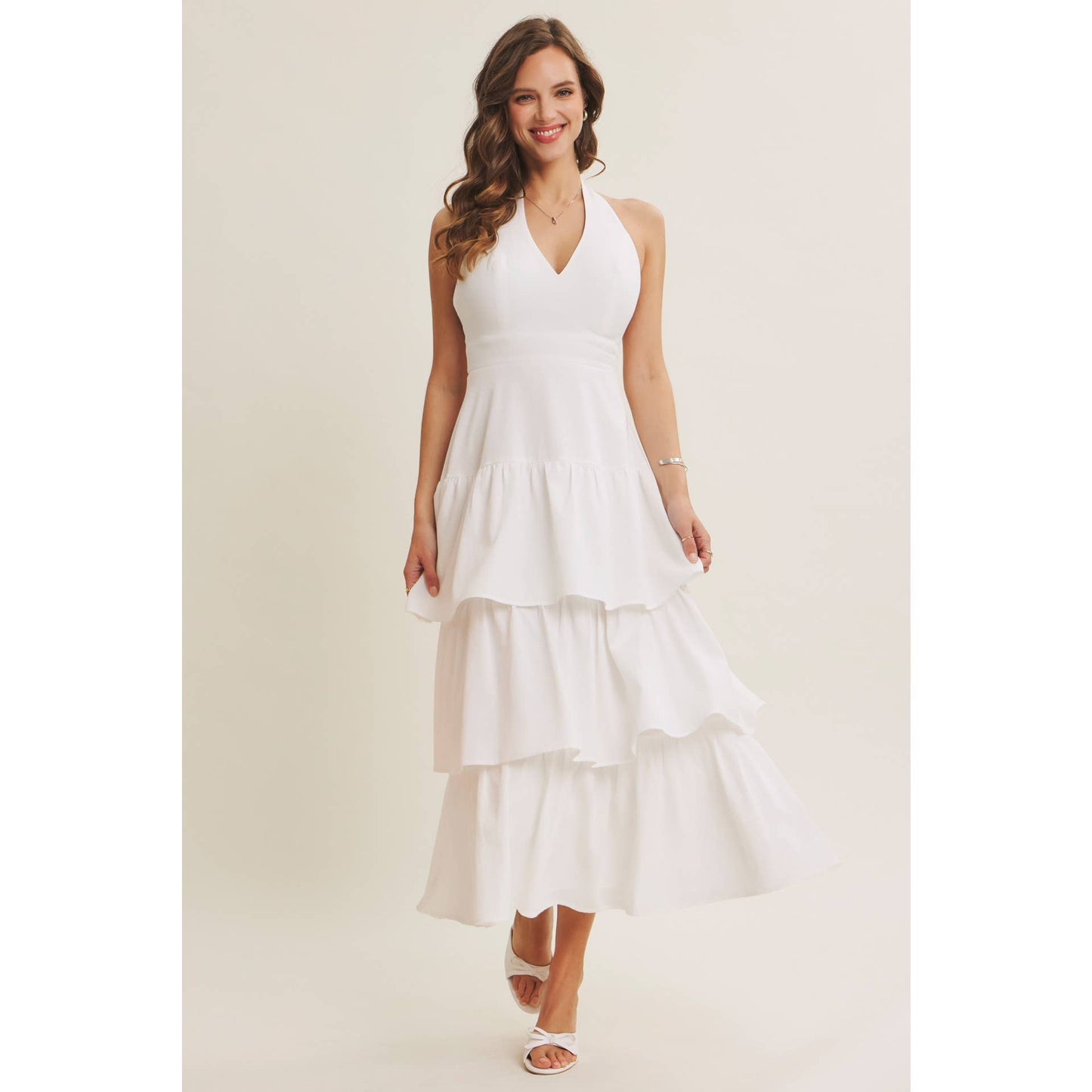 CASCADE RUFFLES DRESS