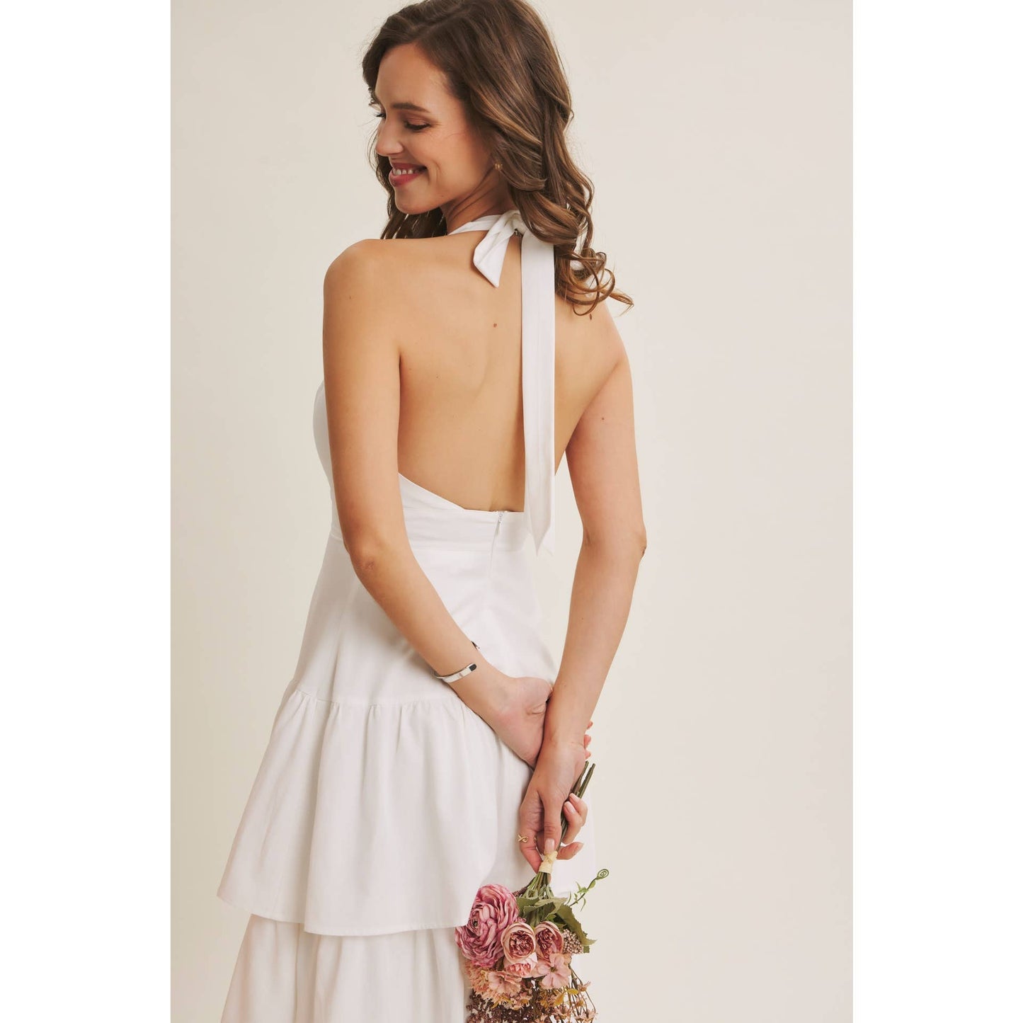 CASCADE RUFFLES DRESS