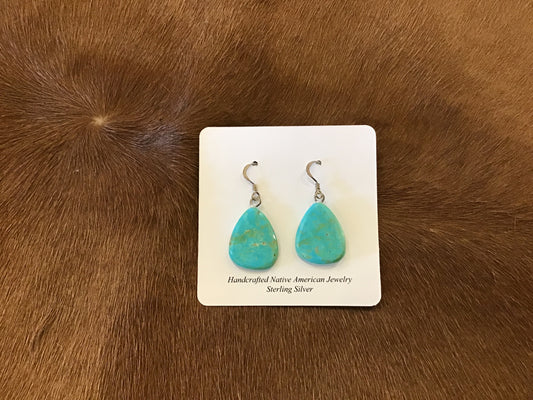 Small Turquoise slab earrings