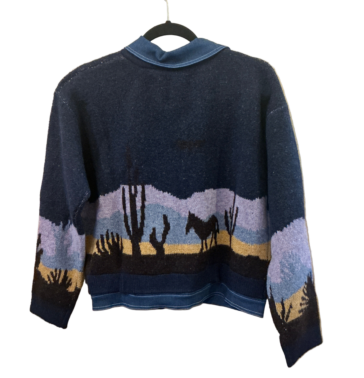 Navy Blue Sweater Jacket