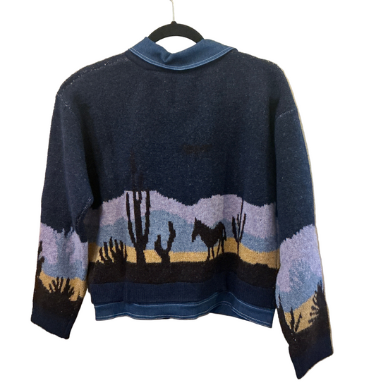Navy Blue Sweater Jacket