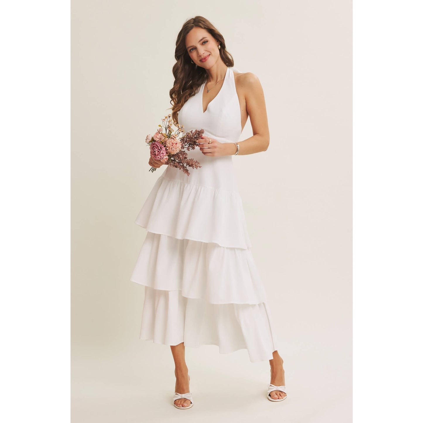 CASCADE RUFFLES DRESS