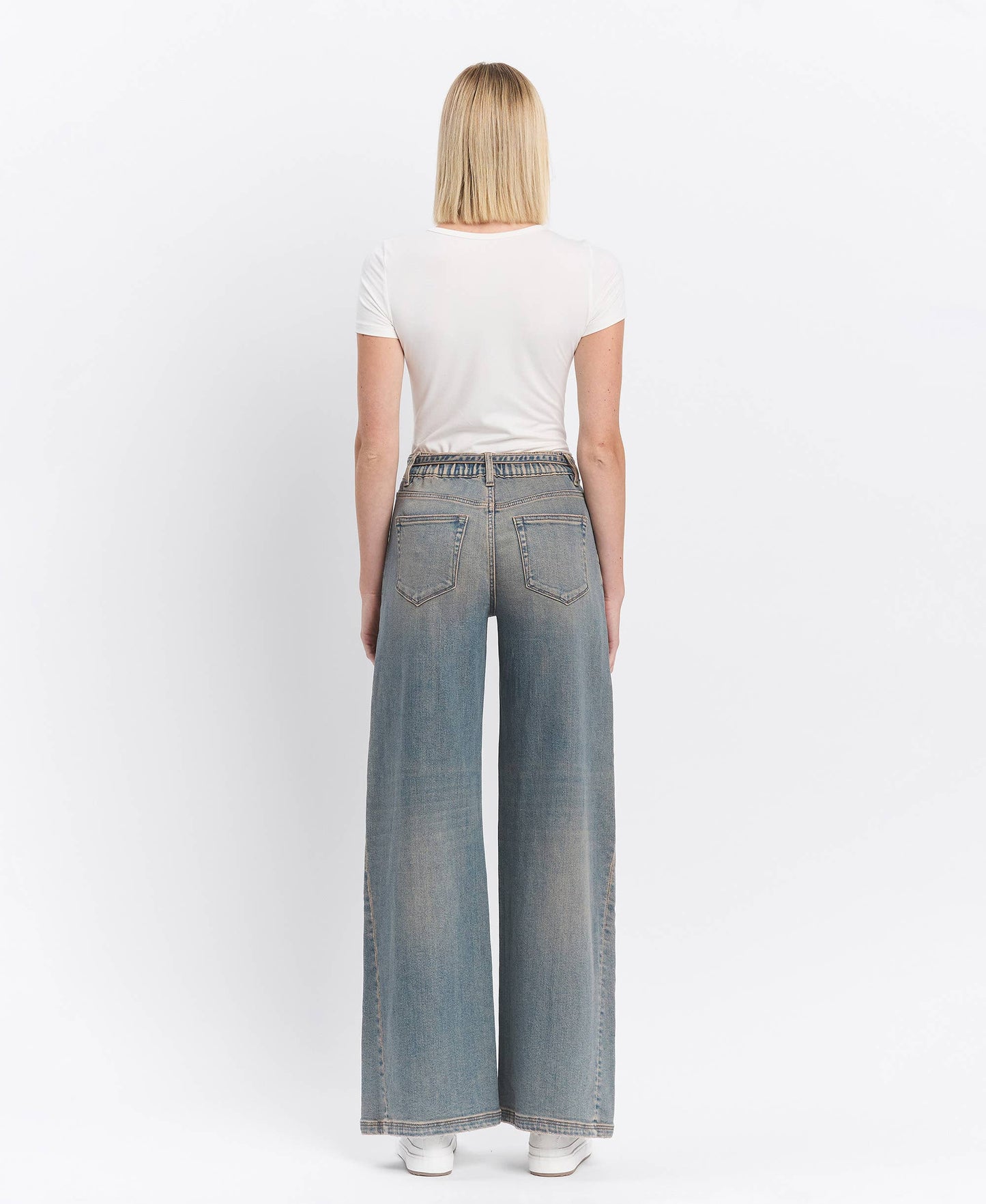 HIGH RISE TIE JEANS