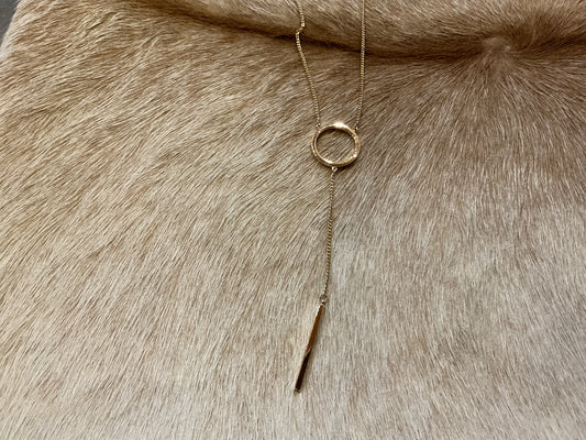 Circle Stick Dangle Necklace