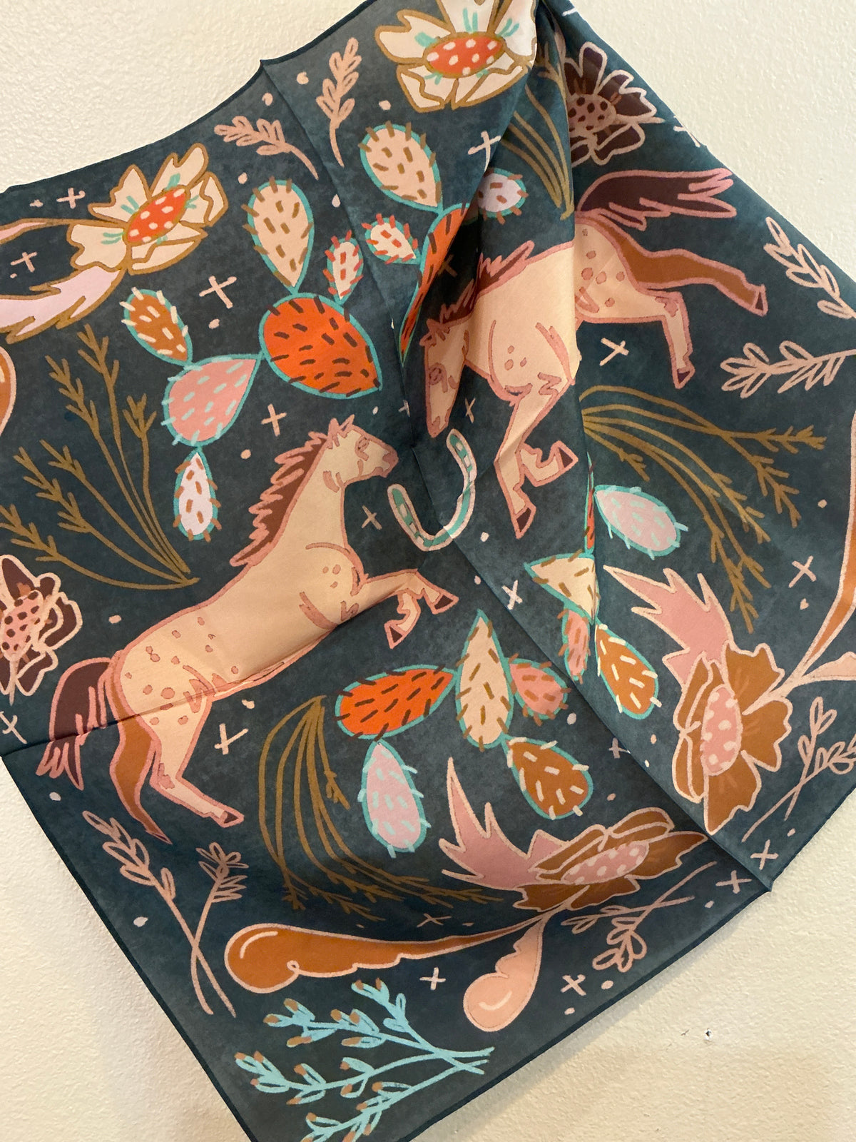 Wild Horse Prairies Silk Scarf