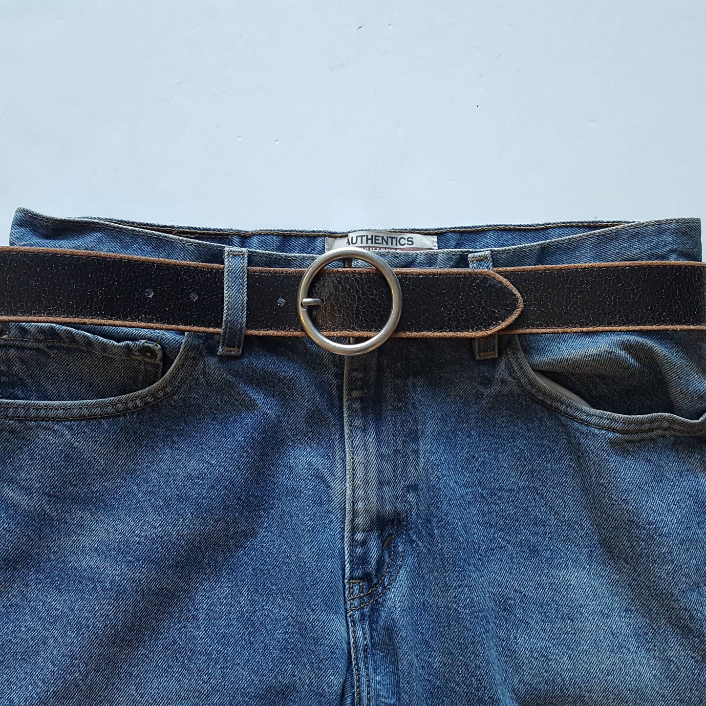 Wide Vintage Leather Belt