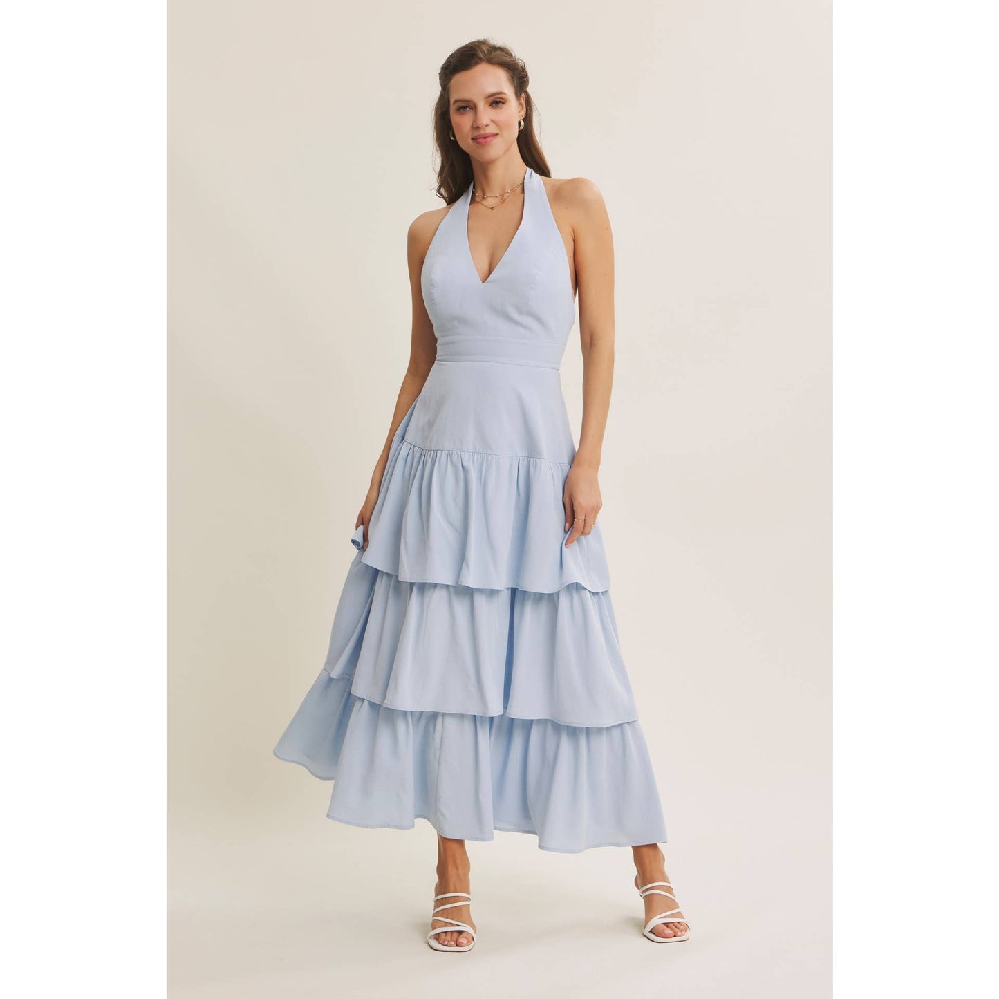 CASCADE RUFFLES DRESS