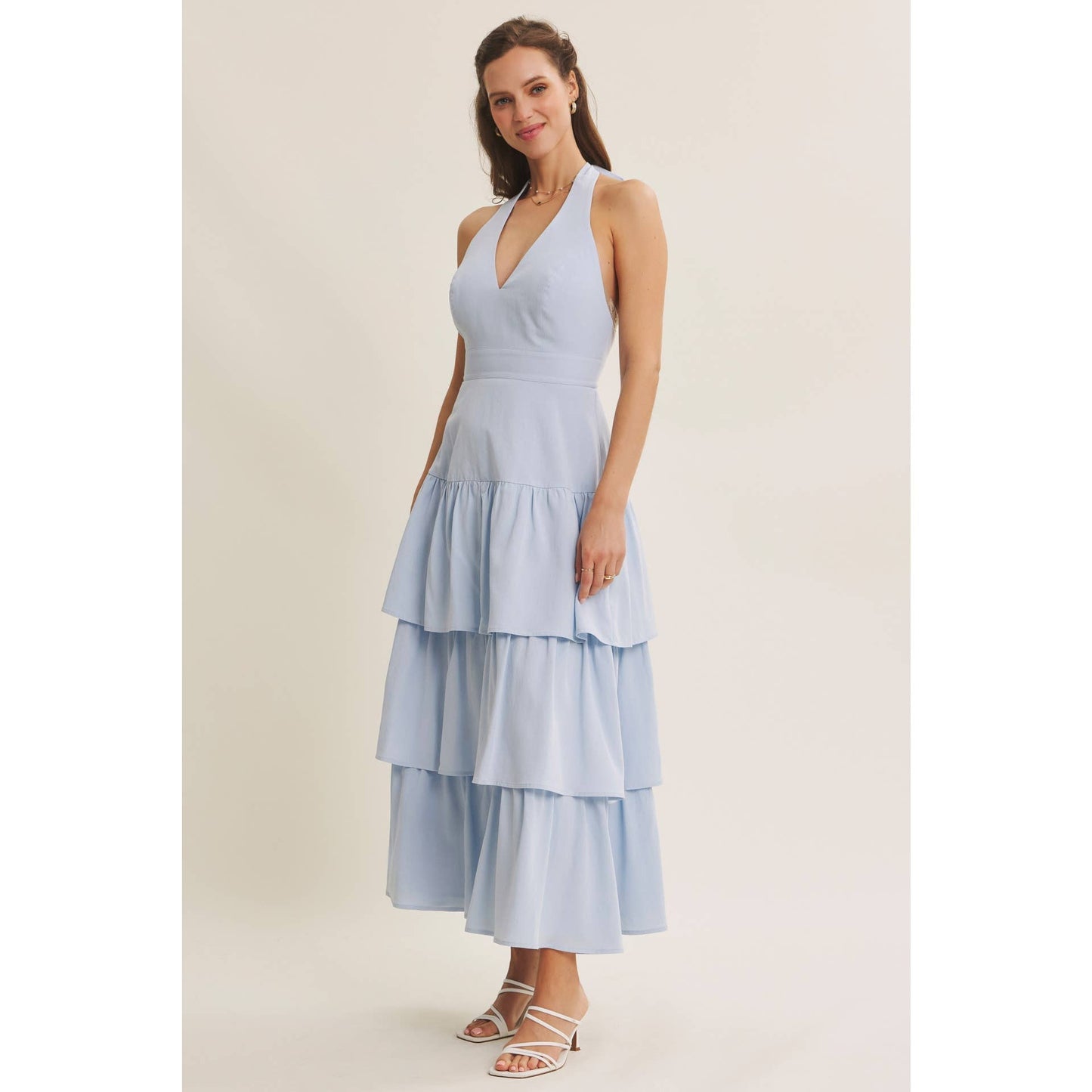CASCADE RUFFLES DRESS