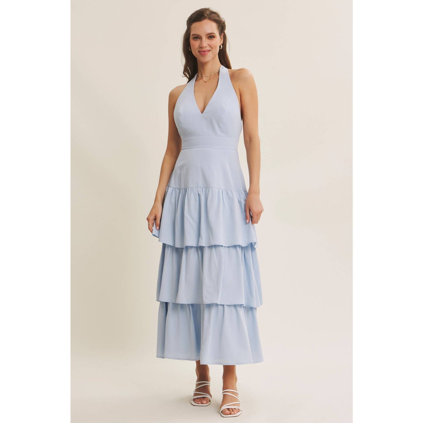 CASCADE RUFFLES DRESS