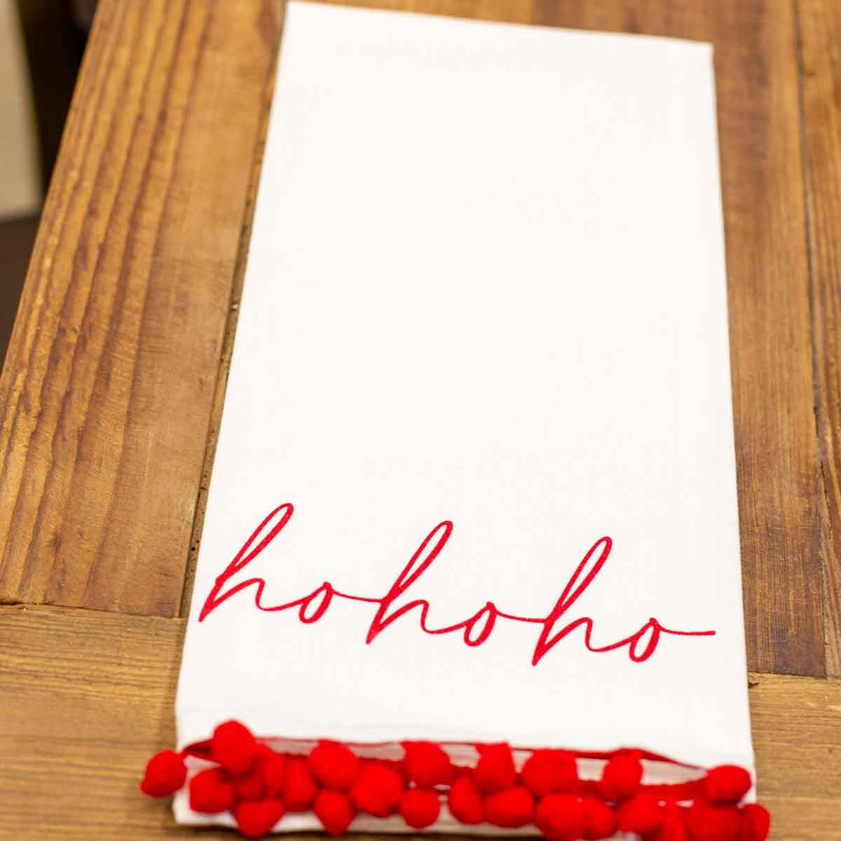 HoHoHo Pom Hand Towel