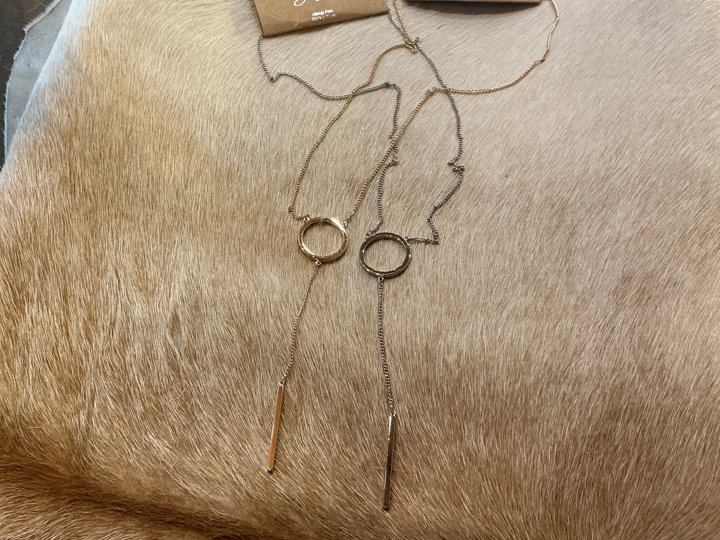 Circle Stick Dangle Necklace