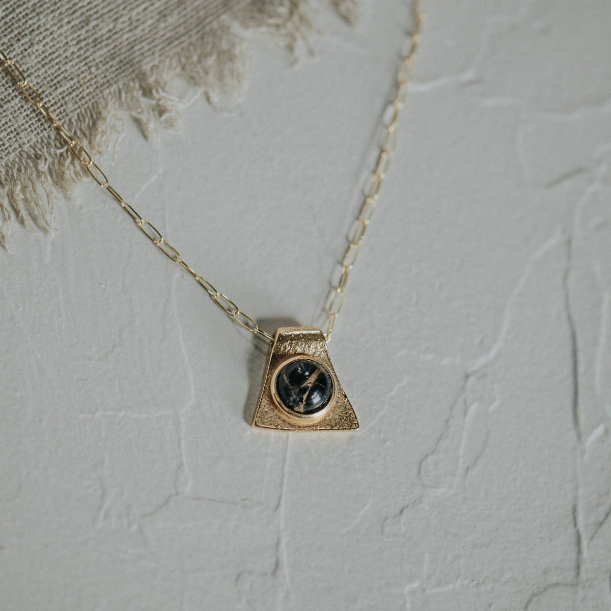 Cleo Necklace // Copper Obsidian // Demi-Fine Gold