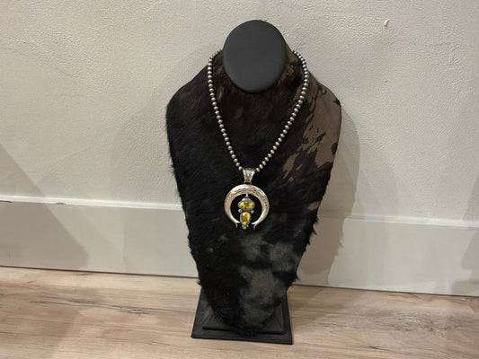 Derrick Gordon Navajo SS Palomino Necklace