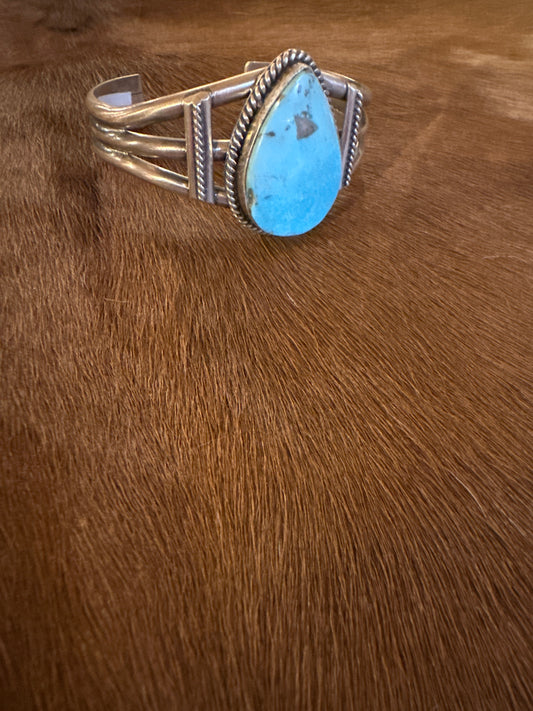 Turquoise Teardrop Cuff
