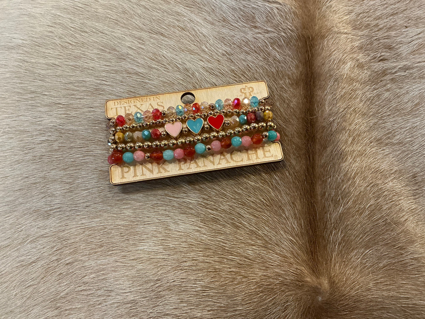Jewel Tone Beaded Bracelet Set