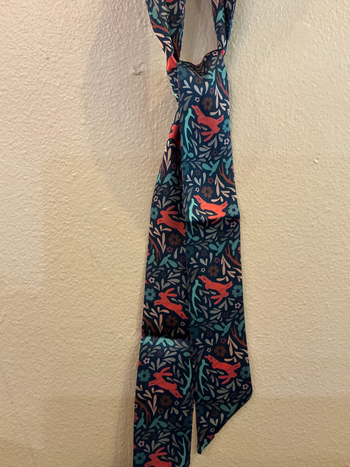 Hidden Garden Silk Twilly Scarf