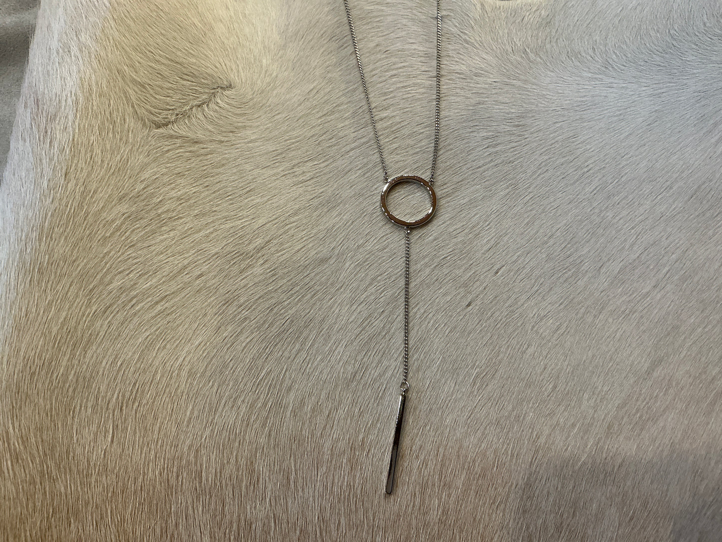Circle Stick Dangle Necklace